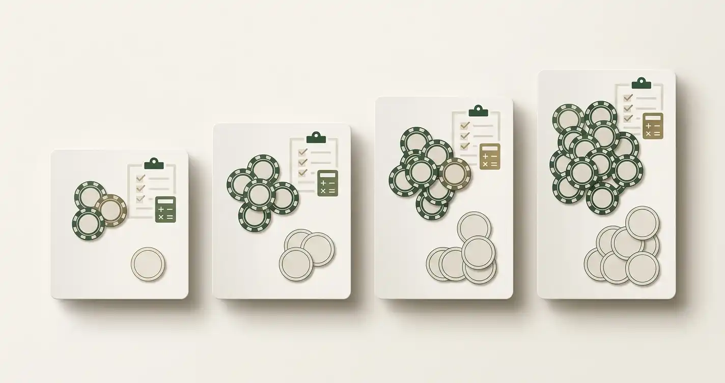 Illustration af en velkomstbonus fordelt over fire indbetalingstrin